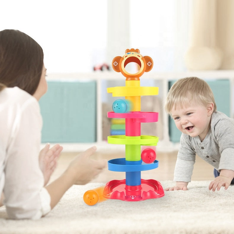 Huanger Roll Ball Tower – Ball Drop Track Toy (18+ Months)