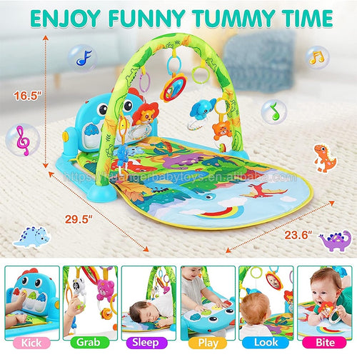 Huanger Piano Fitness Rack Baby Play Gym & Musical Activity Mat (0+ Months)