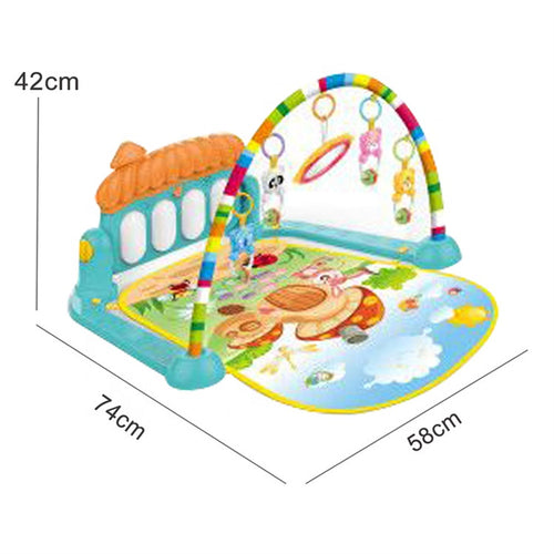 Huanger Piano Fitness Rack Baby Play Gym & Musical Activity Mat – Monkey Edition (0+ Months)