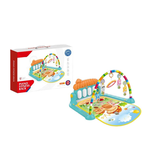 Huanger Piano Fitness Rack Baby Play Gym & Musical Activity Mat – Monkey Edition (0+ Months)