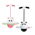 Kids Balance Wiggle Scooter with RGB LED Lights – Panda & Bear Edition