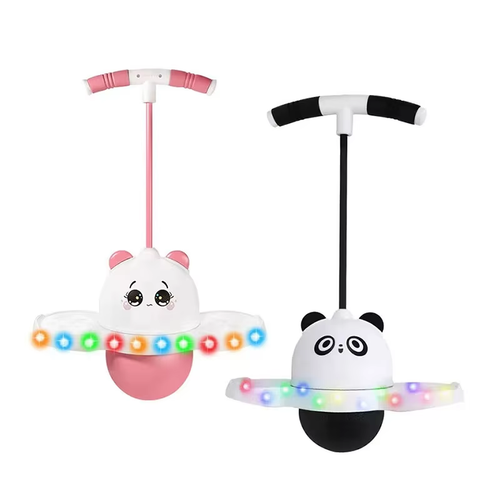 Kids Balance Wiggle Scooter with RGB LED Lights – Panda & Bear Edition