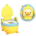 Kids Duck Potty Training Toilet with Foldable Step Stool & Handles