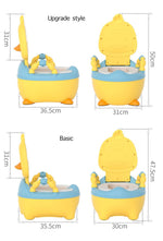 Kids Duck Potty Training Toilet with Foldable Step Stool & Handles