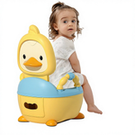 Kids Duck Potty Training Toilet with Foldable Step Stool & Handles