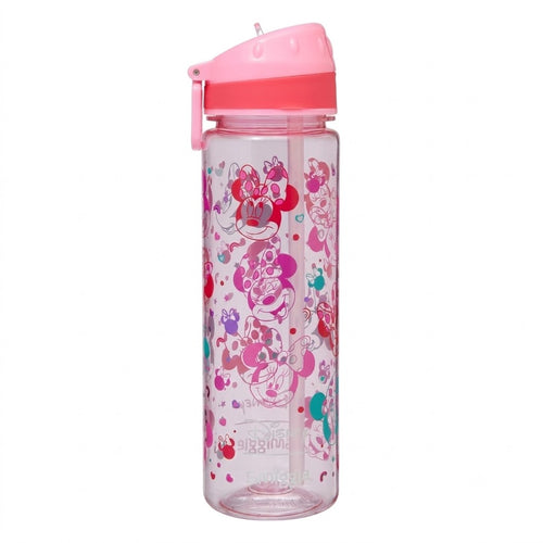 Original Smiggle Minnie Mouse Kids Water Bottle 650ml with Straw