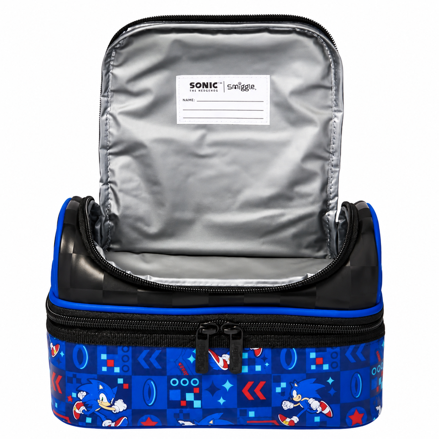 Original Smiggle Sonic Double Compartment Lunch Bag