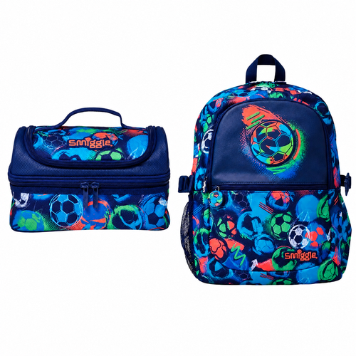 Original Smiggle 2-Piece Football School Set – Backpack Siza 18 & Lunch Bag