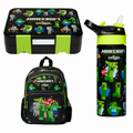 Original Smiggle Minecraft School Set – Backpack Size 15 + Lunch Box + 650ml Bottle