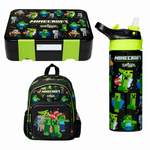Original Smiggle Minecraft School Set – Backpack Size 15 + Lunch Box + 650ml Bottle