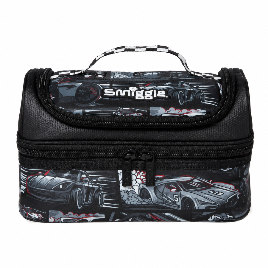 Original Smiggle Car Racing Double Decker Lunch Bag
