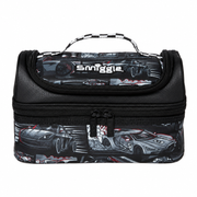 Original Smiggle Car Racing School Set – Backpack Size 18 + Double Decker Lunch Bag