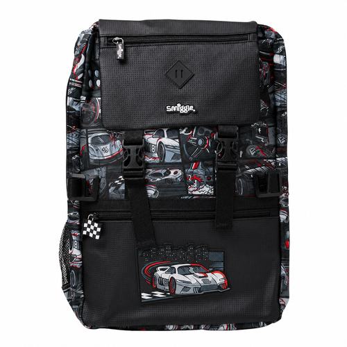 Original Smiggle Car Racing Roll-Top Backpack – Size 20