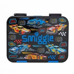 Smiggle Racing Cars 15" Backpack with Matching Lunch Box – Black