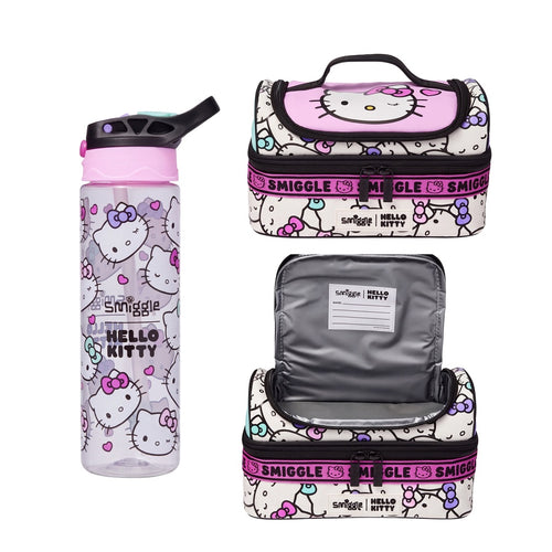 Original Smiggle Hello Kitty Lunch Bag & Water Bottle Set