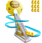 Small Duck Stair Climbing Musical Track Toy with Lights