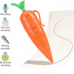 Carrot Voice Recorder Pen – 60 Second Recording & Writing Pen