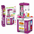 49-Piece Kids Pretend Play Kitchen Set with Lights & Sounds