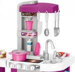 49-Piece Kids Pretend Play Kitchen Set with Lights & Sounds