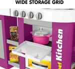 49-Piece Kids Pretend Play Kitchen Set with Lights & Sounds