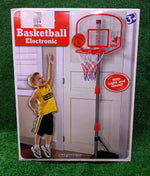 Kids Adjustable Basketball Hoop with Electronic Scoreboard, Lights & Sounds