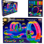 Variable Tracks Car Glow Racing Track Set – 235 Pieces