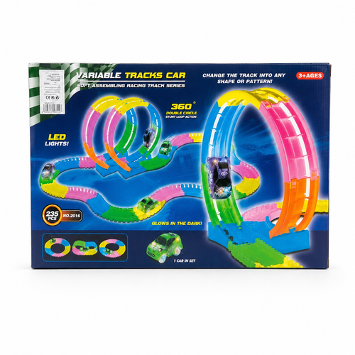Variable Tracks Car Glow Racing Track Set – 235 Pieces — alternate view