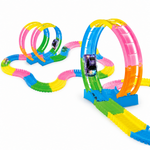 Variable Tracks Car Glow Racing Track Set – 235 Pieces