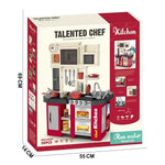 Talented Chef Kitchen Play Set with Running Water – 58 Pieces