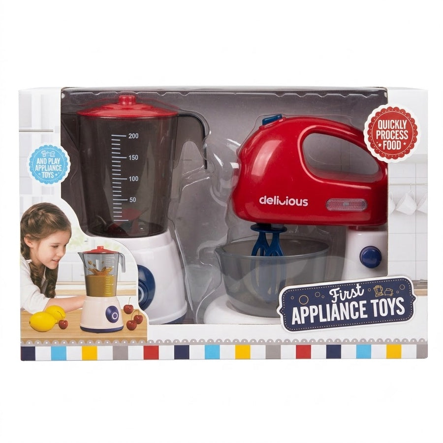 Kids Kitchen Appliance Toy Set – Blender & Mixer