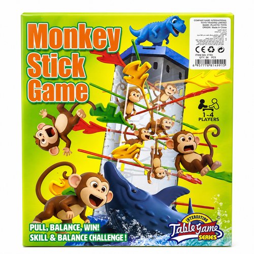 Monkey Stick Game – Pull, Balance & Win Family Challenge