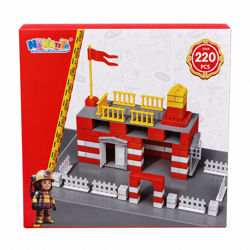 DIY Fire Station Building Blocks Set – 220+ Pieces