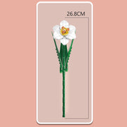 Flower World Narcissus Building Blocks – 122 PCS DIY Flower Set