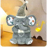 Breathing Elephant Plush Toy with Music & Calming Light