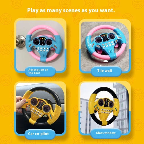 Kids Interactive Steering Wheel Toy with Lights & Sounds — alternate view