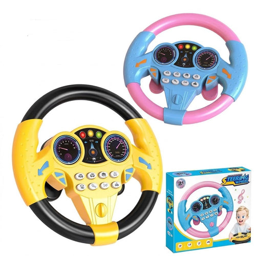Kids Interactive Steering Wheel Toy with Lights & Sounds