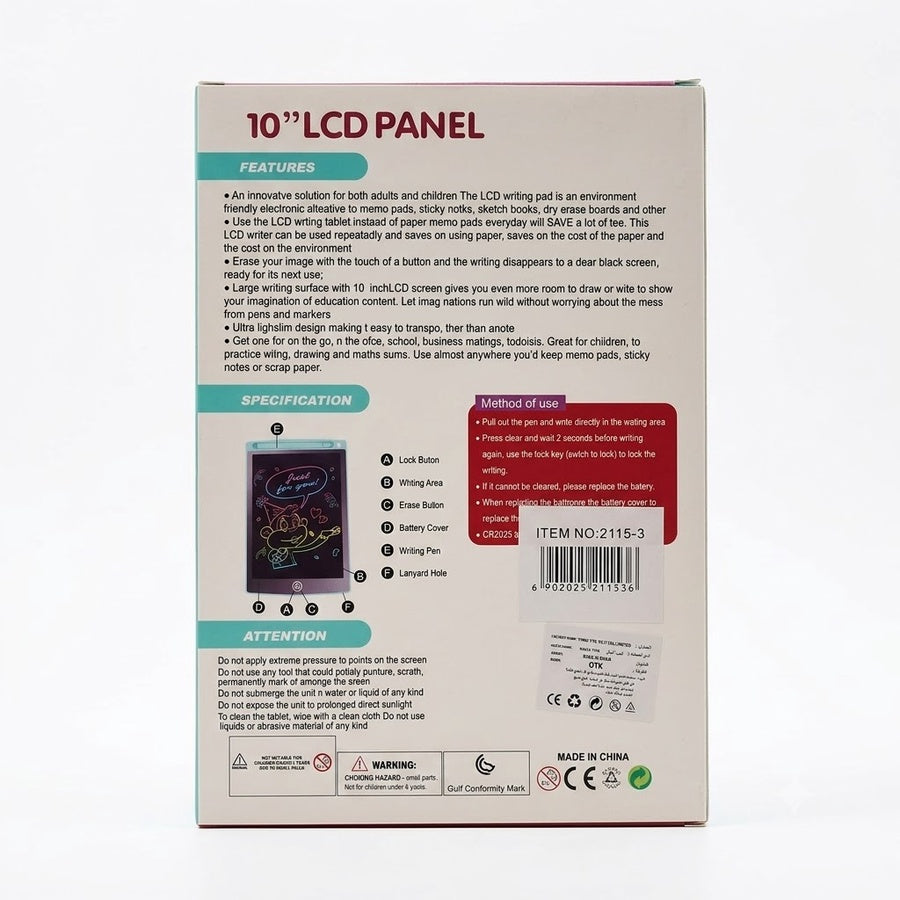 10-Inch LCD Electronic Writing & Drawing Tablet for Kids