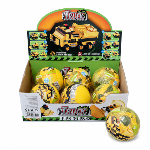 Truck Building Blocks Surprise Capsule – Collect & Build Construction Vehicles