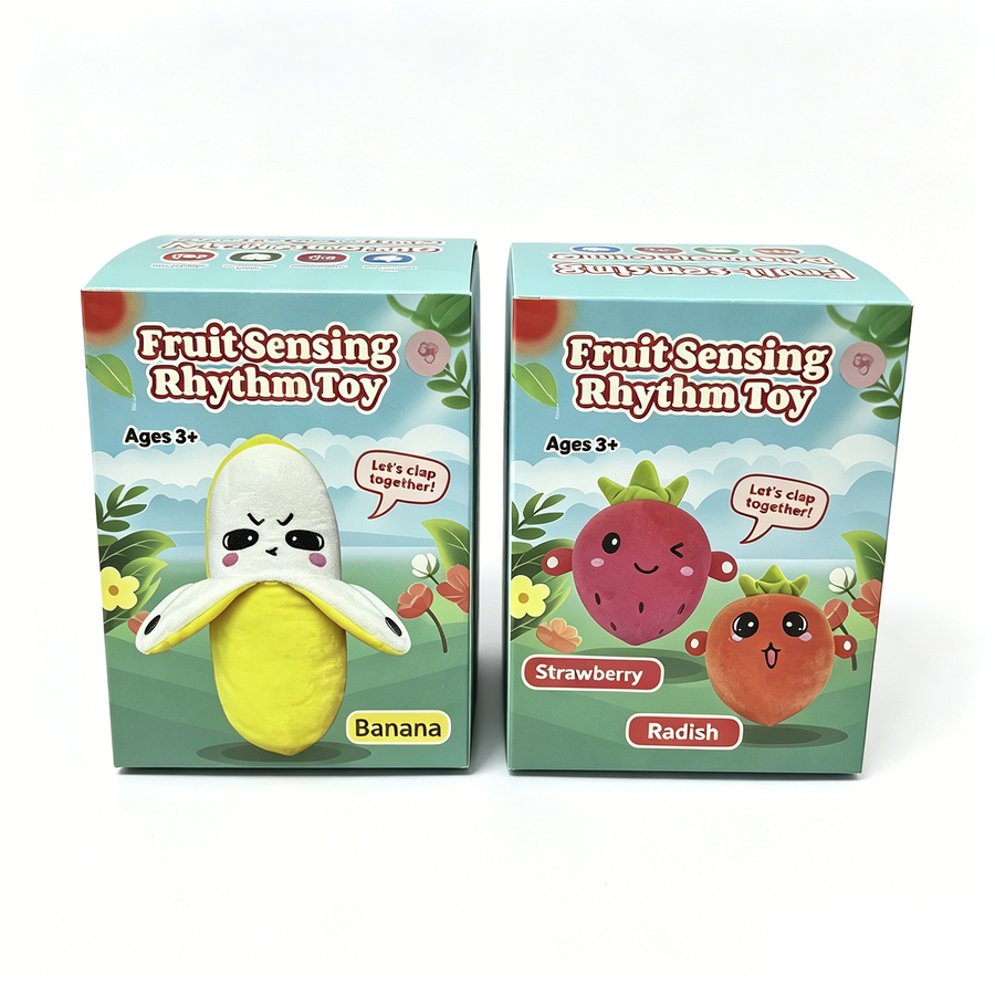 Fruit Sensing Rhythm Plush Toy – Interactive Musical Banana Plush for Kids