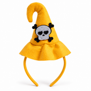 Yellow Witch Hat Halloween Headband – Skull or Spider
