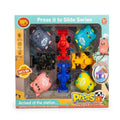 Press & Slide Animal Vehicle Play Set – 8 Pieces