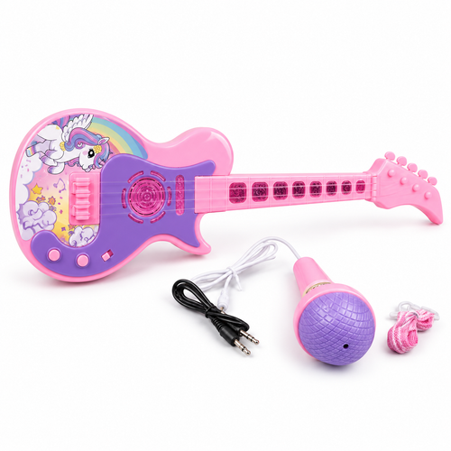 Magical Rock Toy Guitar and Microphone Set – Pink — alternate view