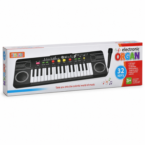 32-Key Kids Electronic Organ Keyboard with Microphone