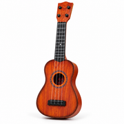 Kids Four-String Ukulele-Style Guitar – Brown