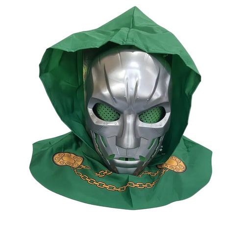 Doctor Doom Mask with Green Hood – Halloween Costume