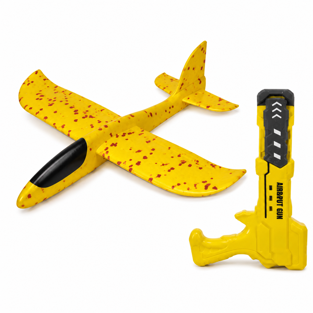 2-in-1 Aircraft Catapult Gun with Foam Glider Plane