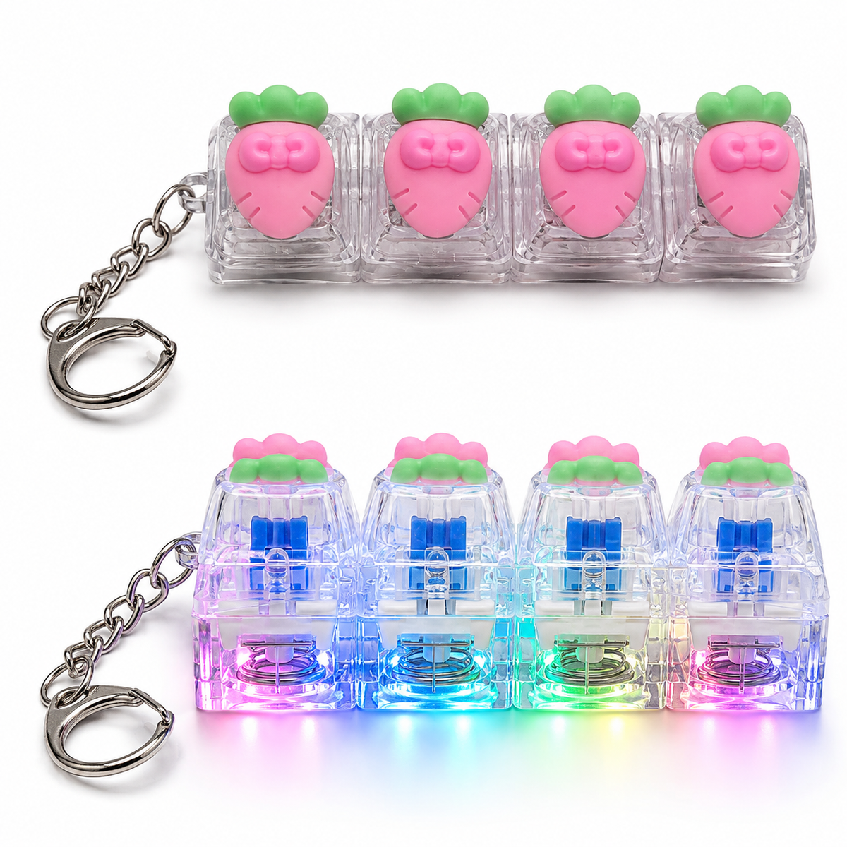 Light-Up Click Fidget Keychain