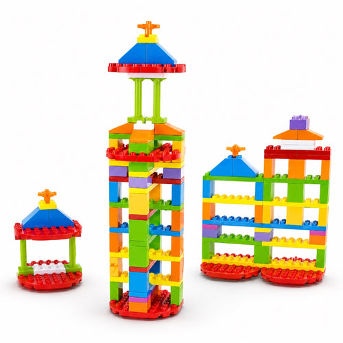 69-Piece Colorful Building Blocks Architecture Set — alternate view