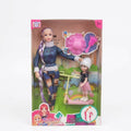 Fashion Doll & Baby Scooter Playset with Hair Accessories