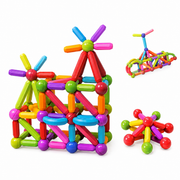 Magnetic Building Sticks & Balls – 100 Pieces